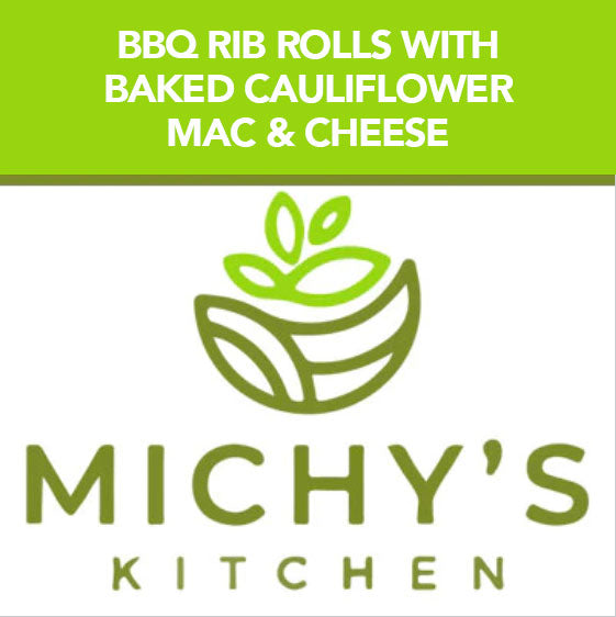 BBQ RIB ROLLS W/ BAKED CAULIFLOWER MAC & CHEESE