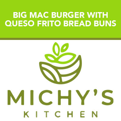 Big Mac burger with queso Frito bread buns