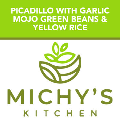 Picadillo with garlic mojo green beans & yellow rice